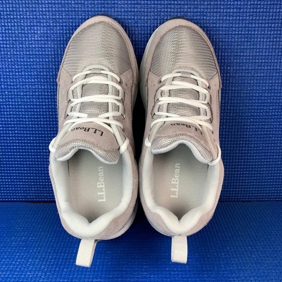 L.L BEAN COMFORT FITNESS WALKER Women`s Size 6M Grey White Suede Shoes 505864 - Picture 6 of 8